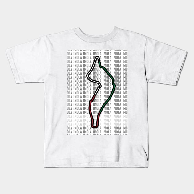 Imola - F1 Track Kids T-Shirt by GreazyL